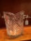 Elegant Glassware Ice Bucket W/Applied Handles