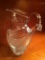 Elegant Glassware Pitcher W/Applied Handle