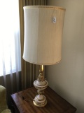 Pair Of Vintage Classic-Design Table Lamps W/Shades Are 41