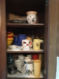 Cabinet Of Tupperware, Cups, Plates, & More!