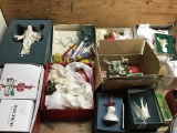 Box of Vintage Christmas Ornaments and More