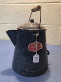 Vintage Columbian Enameled Ware Tea Kettle 11