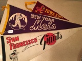 Giants, Mets, & Iowa State Vintage Pennants