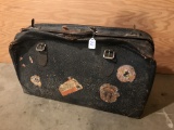 Antique Leather Suitcase in Rough Condition 26