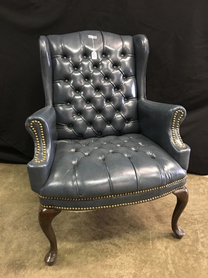 Tufted Wing-Back Occasional Chair