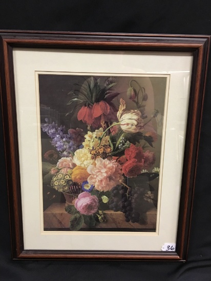 Framed & Matted Still Life Print