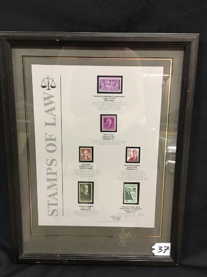 Framed  "Stamps Of Law"