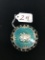 .925 Sterling & Turquoise Pendant/Brooch Pin-6.2 dwt.