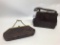 Pair Of Unmarked Leather Purses-Showing Some Wear