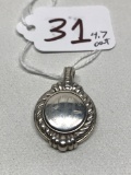 .925 Sterling Judith Ripka Monogrammed Pendant Is 1.25