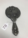 Art Nouveau Silverplated Hand Mirror