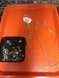 Bracelet & Necklace W/Charms To Add-A Few Are Sterling But Not Many