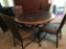 Wrought Iron & Oak Table W/4 Chairs