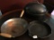 Cooking Items: Wok & Cast Iron Skillets + Oval Grill