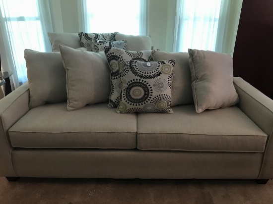 Washington Furniture Large 2-Cushion Couch W/Pillows