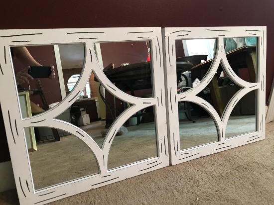 (2) Matching Framed Wall Mirrors