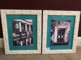 Pair Of Embossed Frames W/Prints