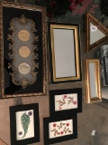 (7) Framed Plaques , Prints, & Mirrors As Shown