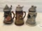 Three Miniature Steins from Hallmark, Approx. 6