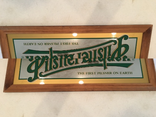 Pilsner Urquell Mirrored Advertising Sign