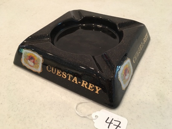 Porcelain "Cuesta-Rey" Cigar Ashtray Is 8" x 8"