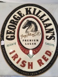 George Killians Irish Red Embossed Oval Tin Sign