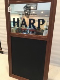 Harp Lager Mirrored Advertising Sign W/Chalkboard