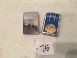 Camel Zippo Ligher and Engraved PAF Zippo Lighter