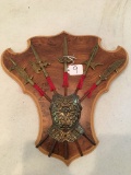 Wall Plaque W/Knight Breastplate & Swords