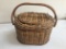 Bamboo Lidded Decorator Basket W/Insert Tray