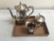 Silver Plated Footed 3-Piece Tea Set