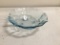 Footed Light Blue Glass Serving Bowl-Most Likely Cambridge
