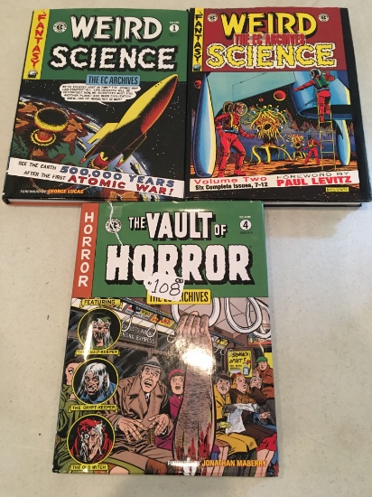 (3) Hardback "Weird Science" & "Vault Of Horror" Books