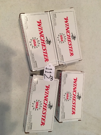 (4) 50 Round Boxes Of Winchester 9mm Luger Ammo
