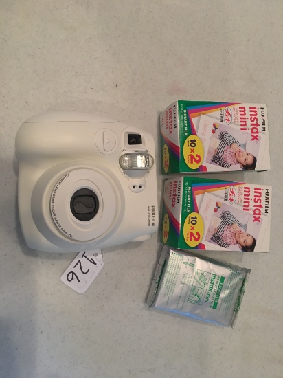 Fuji Film 7-S Instant Camera W/3 Packs Of Film
