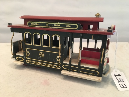 Musical San Francisco Trolly Car Is 9" Long