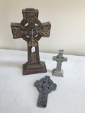 (3) Resin Or Wood Crosses