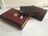 (2) Imitation Books That Open For Storage