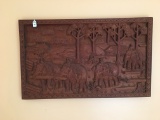 3-D Wood Carving Plaque From Thailand