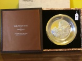 Solid Sterling Silver Franklin Mint Limited Edition Plate W/Box & Paperwork