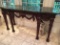 Contemporary Heavily Carved Sofa Table W/Marble Top