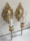 (2) Brass Candle Wall Sconces Are 18