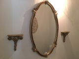 Oval Wall Mirror Measures 21.5