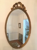 Framed Oval Wall Mirror Measures 21.5