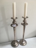 (2) Tall EPNS Matching Candleholders Are 19