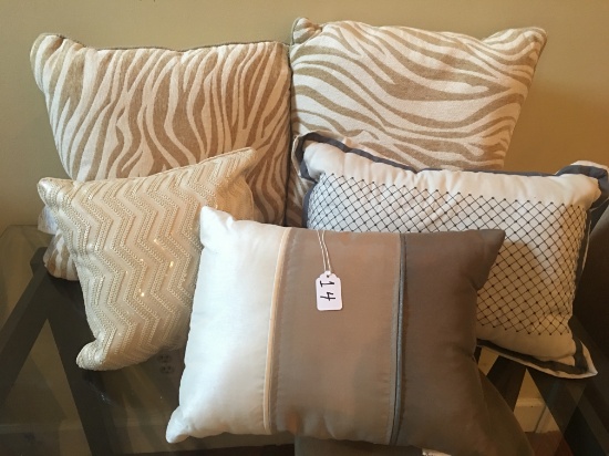 Lot Of (5) Decorator Pillows In Various Sizes