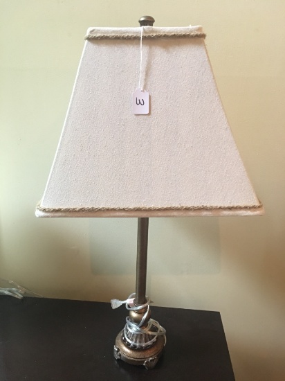 Decorator Lamp W/Cloth Shade