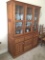Beautiful Custom-Made Solid Walnut 3-Door China Cabinet W/Paneled Doors & Sides