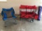 Fold-Up Wagon W/Canopy, Xtra Storage, & (2) Fold-Up Bag chairs