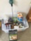 Tote Of Cleaning & Misc. Household Supplies